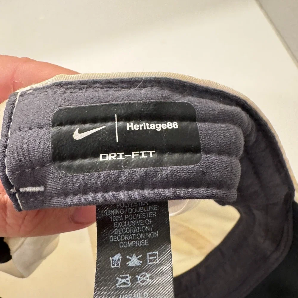 Nike Hat Cap Strap Back Adult One‎ Size White Heritage86 Golf Outdoor Polyester